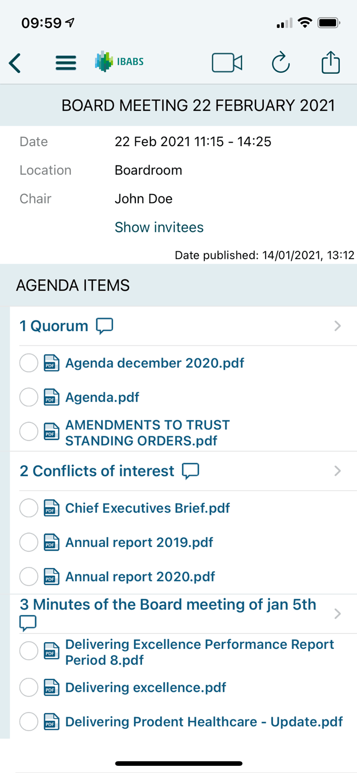 Access agendas and documents everywhere, 24/7 – even offline.