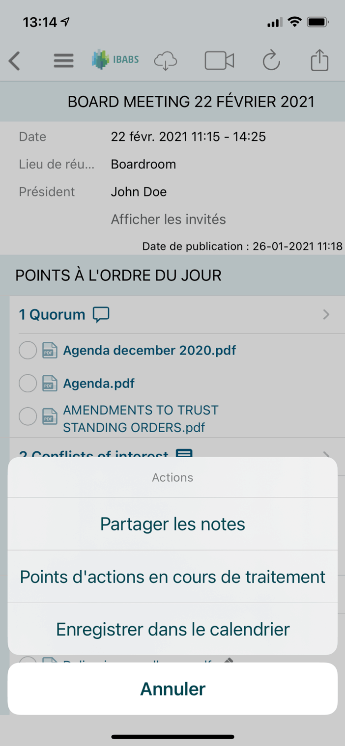 Enregistrez les comptes rendus et les décisions