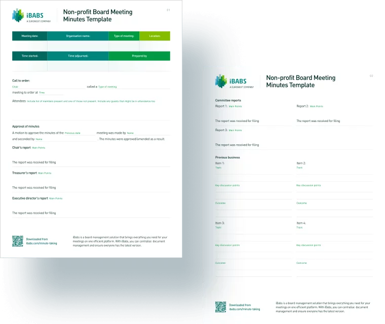 iBabs Meeting template package
