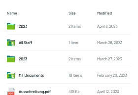 A computer screen displays a file directory listing folders and a PDF document, with modification dates and file sizes visible.